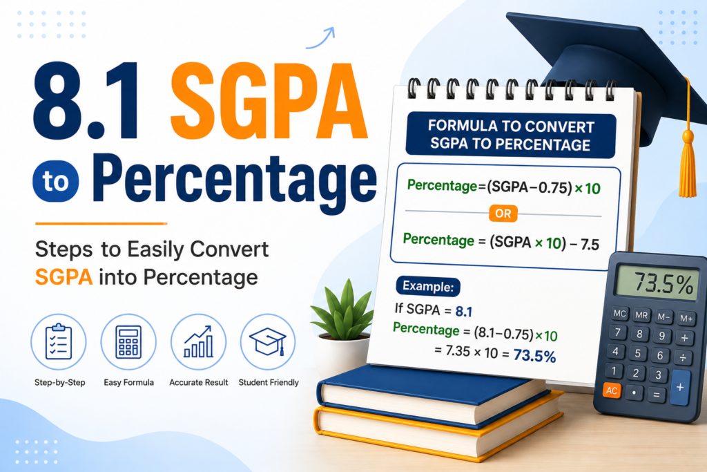 8.1 SGPA to Percentage - Steps to Easily Convert SGPA into Percentage