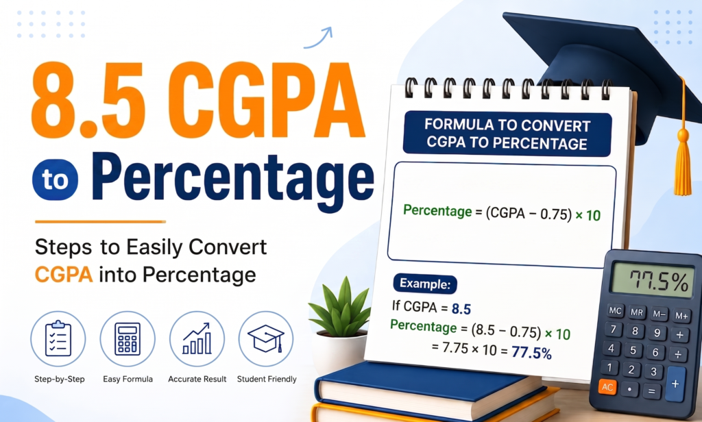 8.5 CGPA to Percentage Calculator